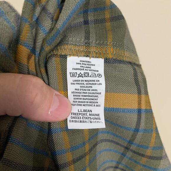 L.L. Bean Katahdin Performance Flannel Mens Size L - Picture 6 of 7